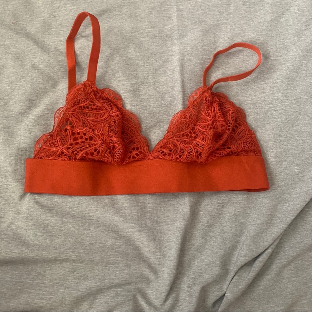 Lively Red Lace Bralette
